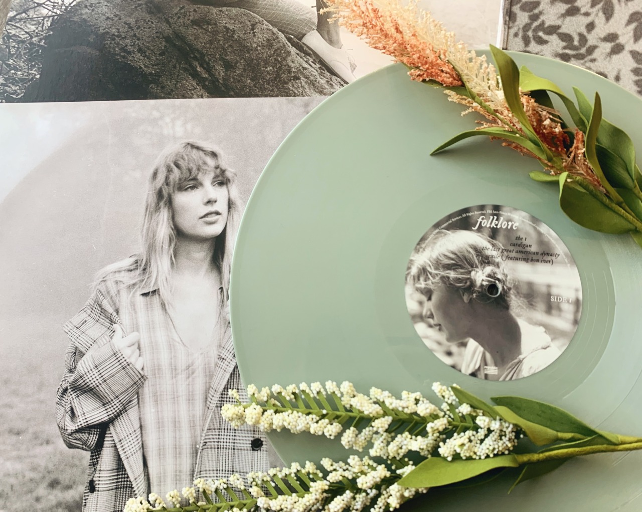 Taylor Swift Folklore Album Stolen Lullabies Green Color Vinyl LP Record