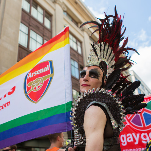 humansofthearsenal: Arsenal’s Gay Gooners at Pride in London 2015.