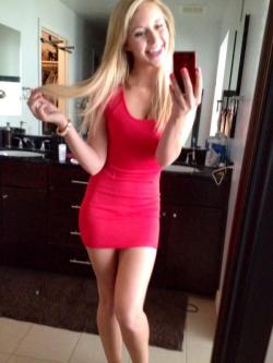 gingerbanks:  My tightest, littlest red dress…