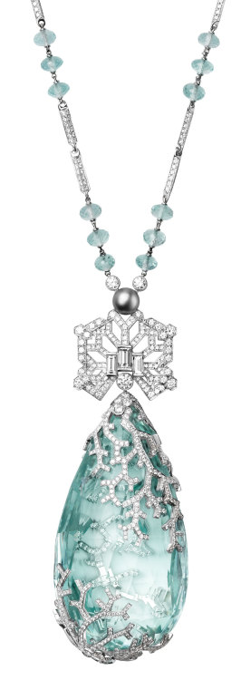 236Ct Aquamarine Necklace by Cartier!