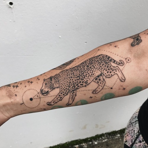 Jaguar by Pony Reinhardt at Tenderfoot Studio in Brooklyn, NYC.  For more, follow on IG: freeorgy