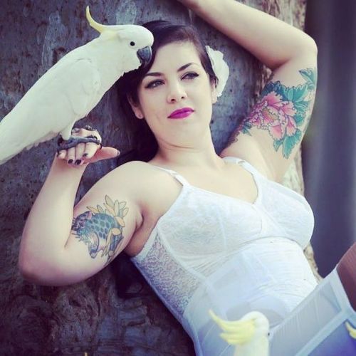 An old photo by Mr Swish, me wearing @ragoshapewear with my birdies #cockatoo #ragoshapewear #austra