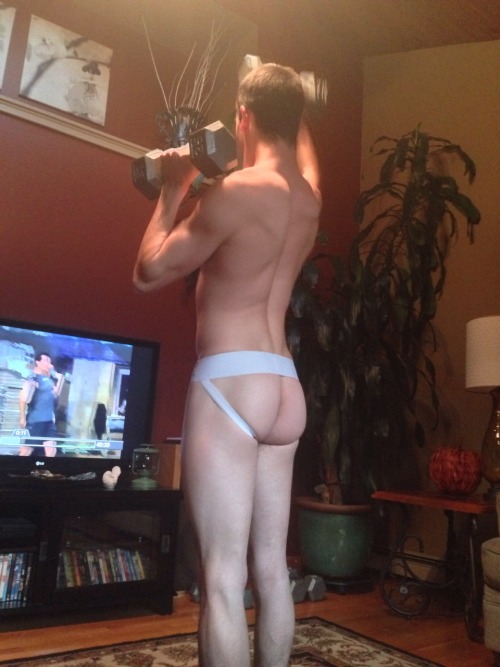 north-me:  P90X in a jockstrap