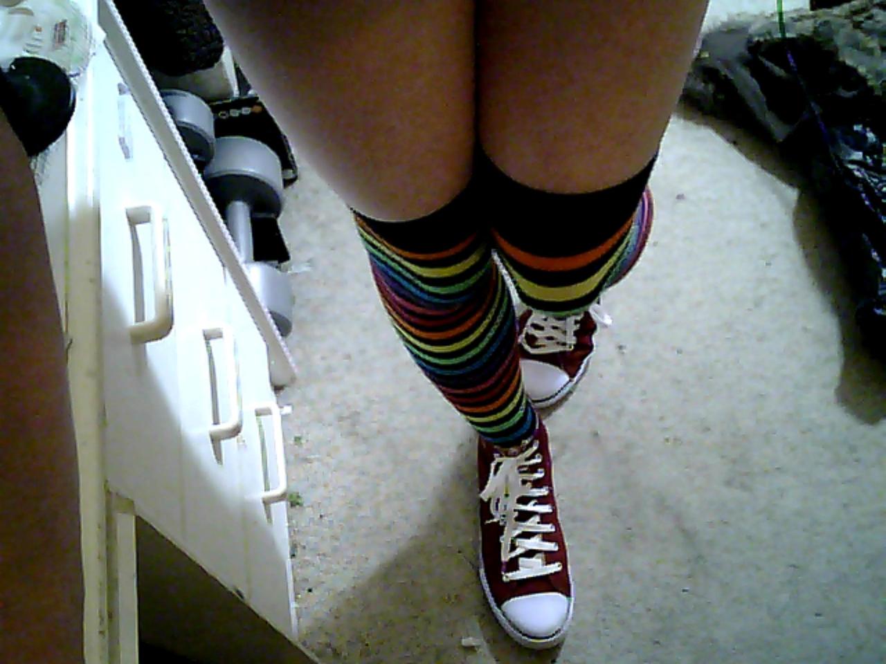 Showin’ off my new converse(lookalike) sneakers! Also my socks&hellip; and