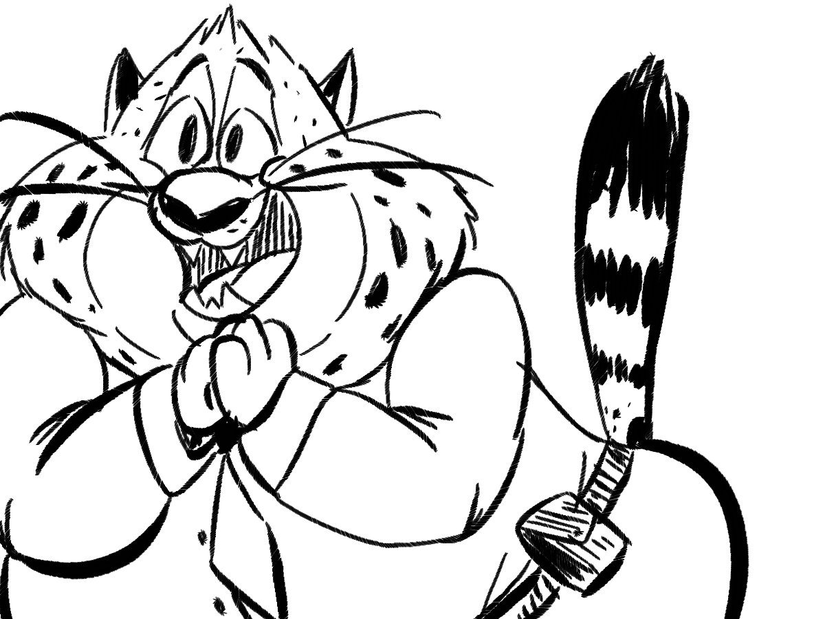 squidbles:  Summer Ink Gift Giveaway Sketch #20 Clawhauser from Zootopia for @keeppartyvangoing