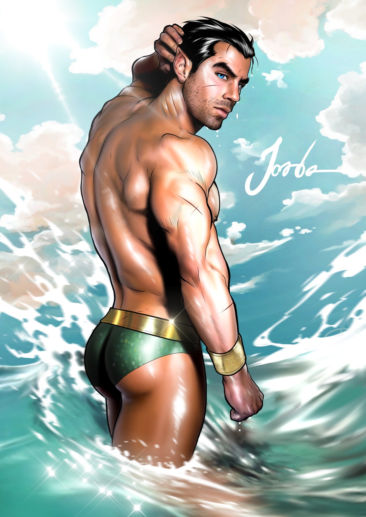 homoillustrated:  jordenarts: Namor the sub-mariner (Art by Jorden ;)  Follow us