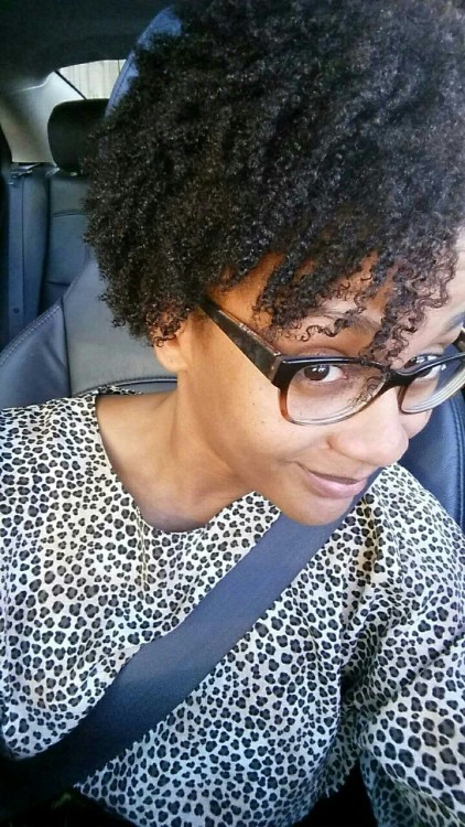 My first legit wash and go! Done with Curls Blueberry Bliss Jelly! Curls poppin and smelling great! 