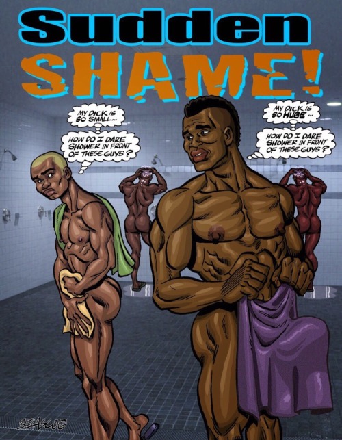 gayblackcartoons: Sudden Shame Series Sexy bruhs fun to had bi all