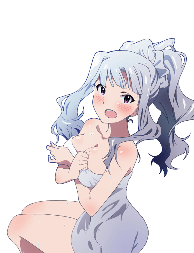 transparent-imas:  水面に浮かぶ月　四条貴音 The Moon Floating on the