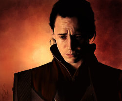 amandatollesonart:  Loki by Amanda TollesonFreehand digital painting on corel with oil paint brushes 