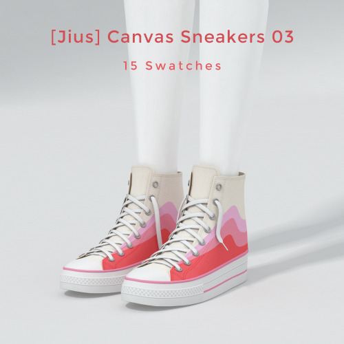 [Jius] Canvas Sneakers 02 ( solid color )30 swatches12k+ Polygons—————