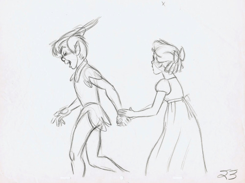 Peter Pan animation drawings by Milt Kahl (x)