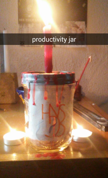 donniedarko420:i made a productivity jar today to help motivate me! it contains:- cinnamon - crushed