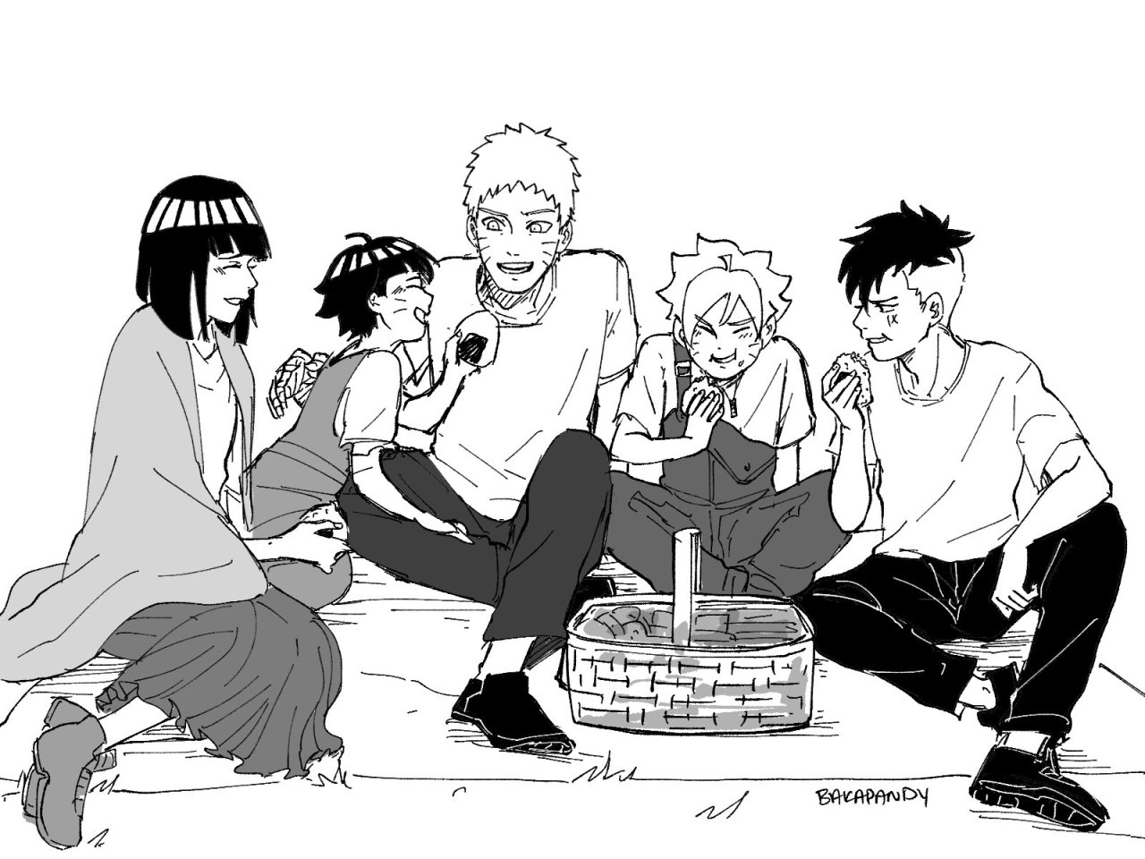 Naruto,Hinata,Boruto,Himawari[naruto Family]