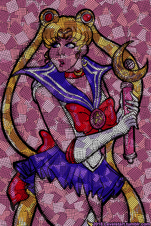 levelstart:Sailor Moon - stained glassProbably the last one I’ll do like thisI just thought it was c