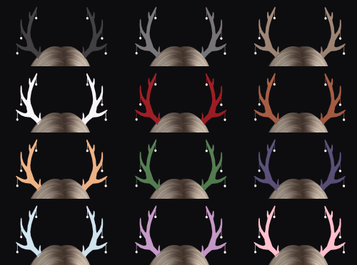 Christmas Set 2021 Deer Horns hq compatiblebase game compatible12 swatches available for all genders