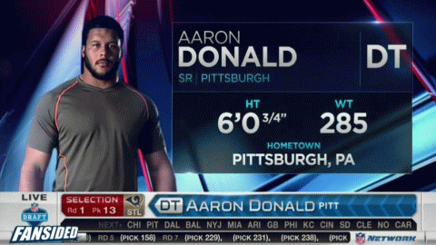 man4mancoitus:  Aaron Donald is a Tank. Sexy ass. 6’ 285lbs!!!!!!  Geez