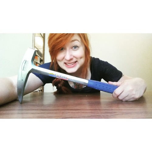 missadrianlee: My first rock hammer! Awww, Rock Hammer Selfie :)