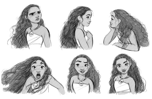 More Moana facial expressions.