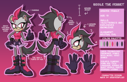 made some reference sheets for my sonic ocs :3c