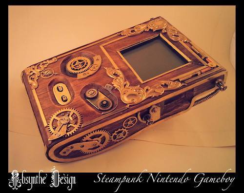 nomalez:  STEAMPUNK NINTENDO GAMEBOY by Absynthe Design Absynthe Design on the web: Facebook / Deviantart . My links(follow me): Steampunk / Video games / Nintendo / Gameboy .  