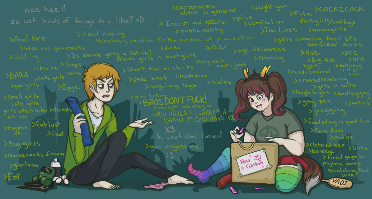 HSG and dA discuss fetishes  no i did not make any of these up, they are all straight
