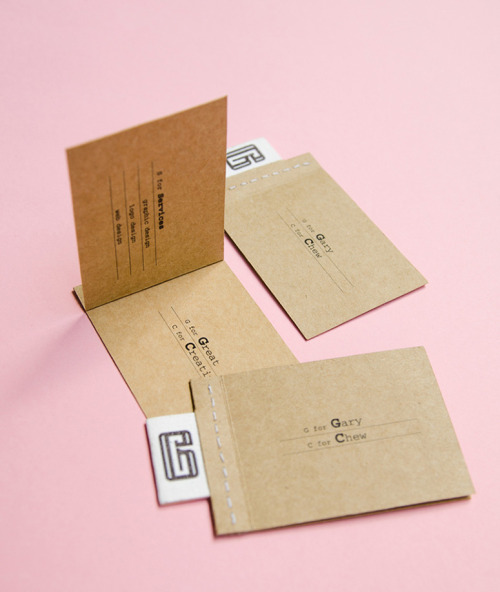 Singapore-based designer Gary Chew’s self-promotional stationery