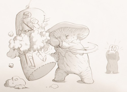 lordranandbeyond:New Patreon reward sketch by @ragtiming of a Parent Mushroom, getting to do what th
