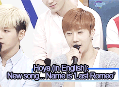 huizz:  Hoya translating for Sunggyu 