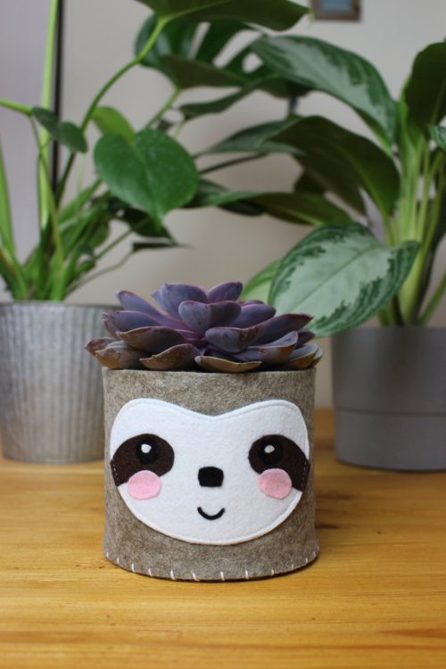 Felt Pot Cover //thehappystuff