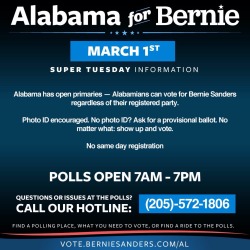 feministcorna:  bernieallday:  Vermont wouldn’t fit but they vote tomorrow also!!  PLEASE SIGNAL BOOST!  Y'all. Abeg. Please vote in the primaries!!! 