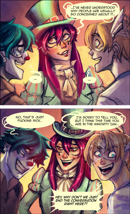 “I’m not fucking peculiar!” …said the one who dresses like a clown even whe