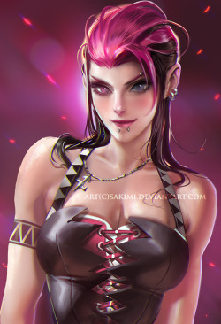 sakimichan:Fun painting of a punk inspired