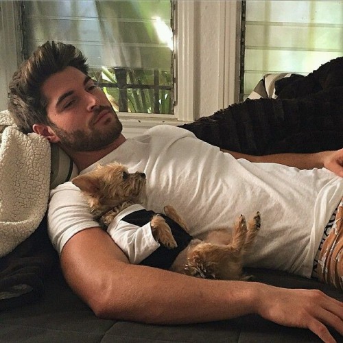 Porn photo dornanshades:  Nick Bateman and his dog Joey