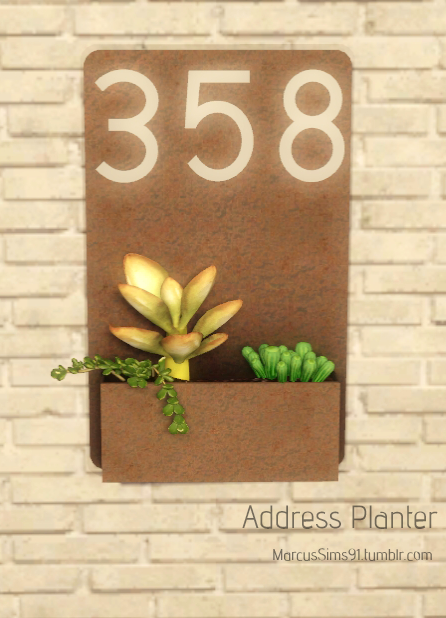 marcussims91:   Address Planter Download Here As the the gif. demonstrates, you can change the numbe