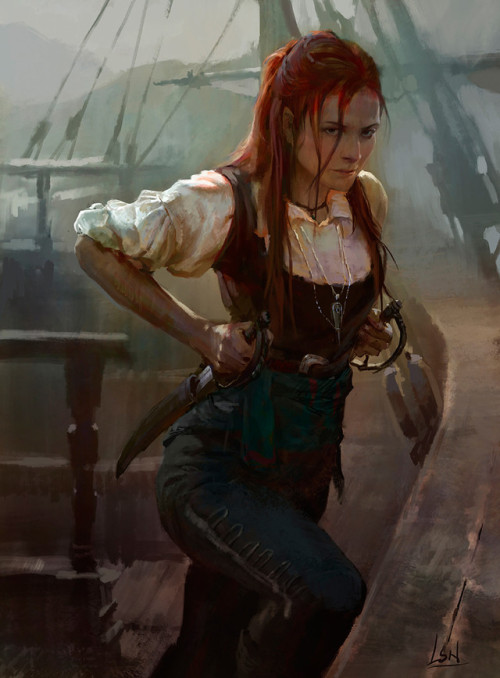 we-are-rogue: jonsnowboard: Anne Bonny by Song Nan Li @we-are-pirate