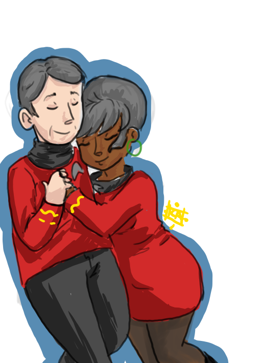 ambrogioart:Don’t mind me just posting some Scotty and uhura…. 