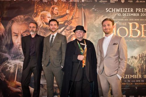 Schweizer Premiere of The Hobbit: The Desolation of Smaug featuring John Howe, Aidan Turner, Sylvest