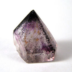 mineralists:  Quartz point with Smoky Amethyst