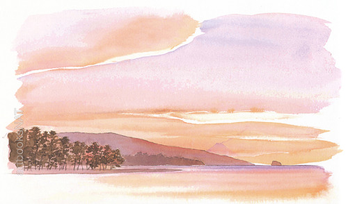 artbooksnat: Watercolored nature backgrounds from the Studio Ghibli film The Tale of Princess Kaguya