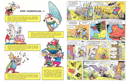 Cover and first few pages of Asterix the Gaul’s eponymous debut. (It’s in Dutch, as that is where I’