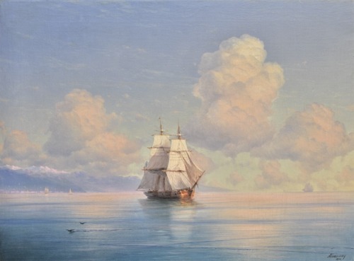 laclefdescoeurs: Ship off the Coast, 1874, Ivan Konstantinovich Aivazovsky