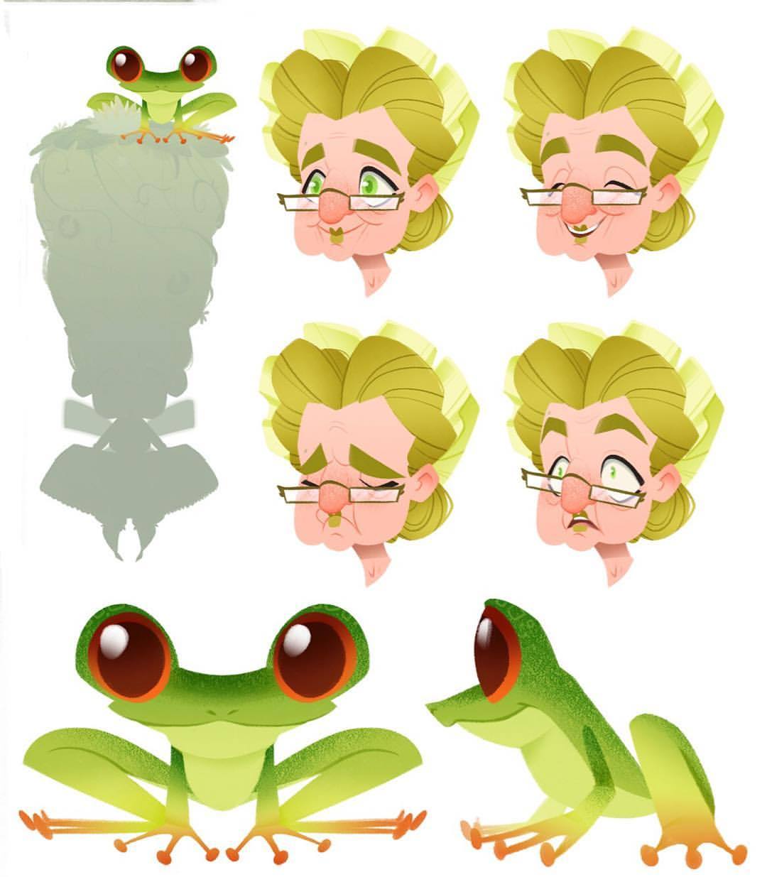 Last Development on FAUNA! Some Expressions and I also design her pet LILI the Frog