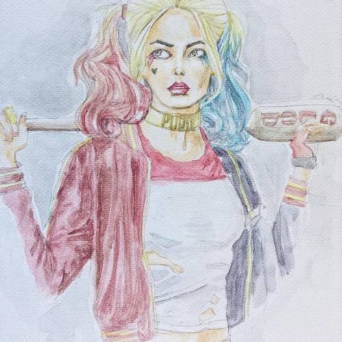 Harley Quinn ❤️ #watercolor #art #suicidesquad #vscocam #vscoph