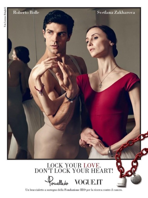 Roberto Bolle and Svetlana Zakharova for Pomellato. Photo by Lorenzo Bringheli.