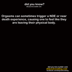 did-you-kno:  Source  Not male orgasms, though…
