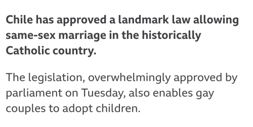 lgbtculture:🎉CONGRATS CHILE! 🌈❤️