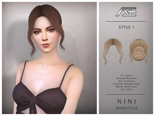 NEW SIMS 4 HAIRSTYLES, WILL BE AVAILABLE AT THE SIMS RESOURCE!!!Download Links:Nini Hairstyle (Style