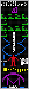 The Arecibo message was broadcast into space a single time via frequency modulated radio waves at a 