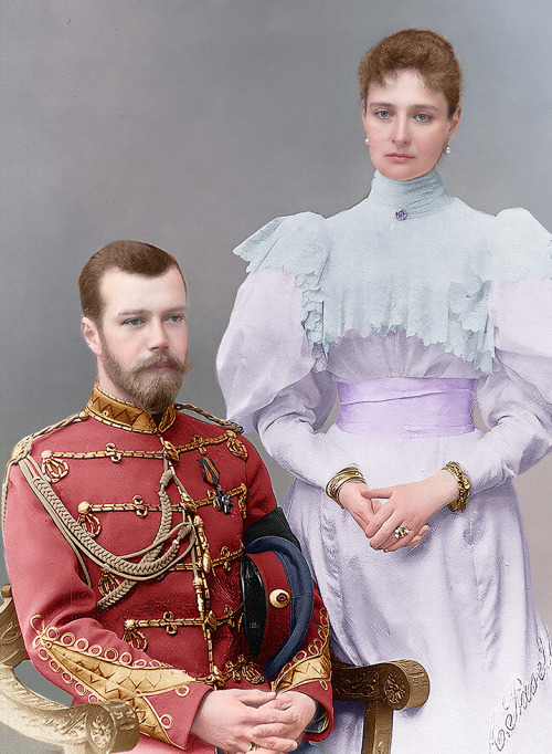 Emperor Nicholas II and Empress Alexandra Feodorovna of Russia, 1895.original picture